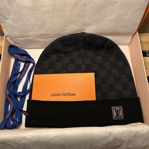 Louis Vuitton Dark Checkered Beanie